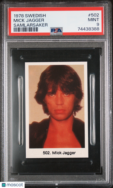1978 Swedish Samlarsaker Mick Jagger #502 Samlarsaker PSA 9