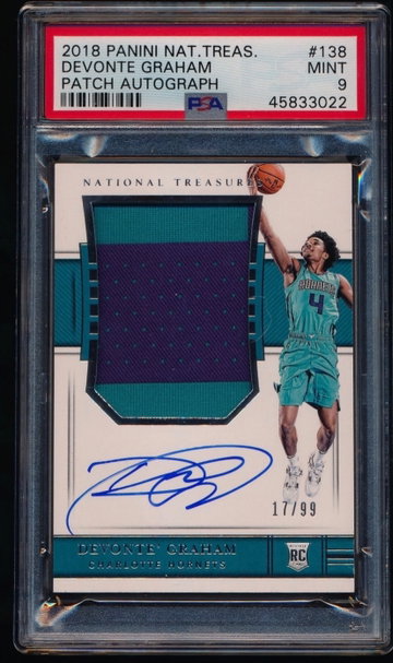 Devonte Graham 2018 National Treasures RPA /99 PSA 9