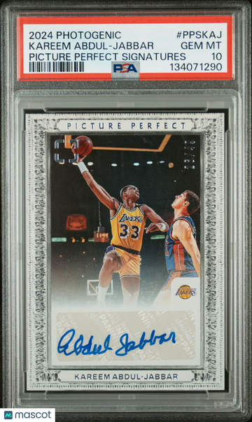 2024 Panini Photogenic Picture Perfect Signatures Kareem Abdul-Jabbar #PPSKAJ Short Print HOF Nicely Centered Mint Paral