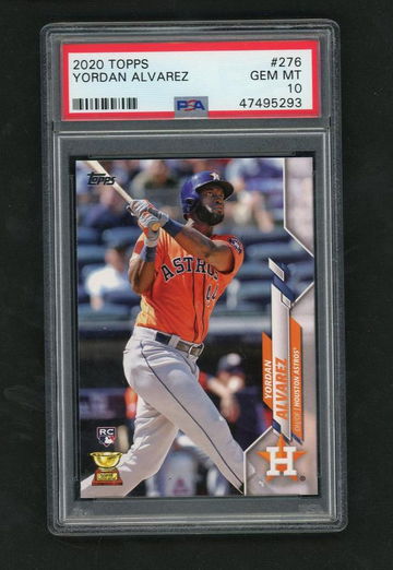 2020 Topps Orange Jersey Yordan Alvarez #276 PSA 10