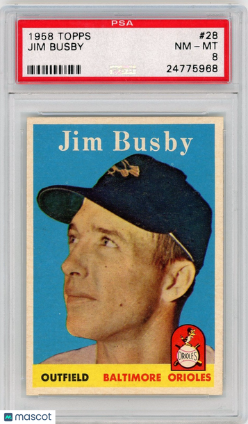 1958 Topps Jim Busby #28 PSA 8