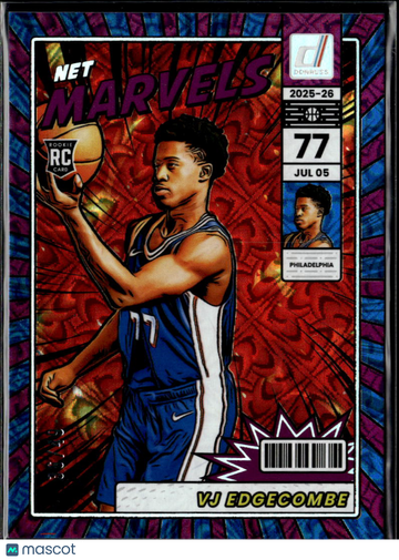 VJ Edgecombe 2025 Panini Donruss Net Marvels RC Philadelphia 76ers