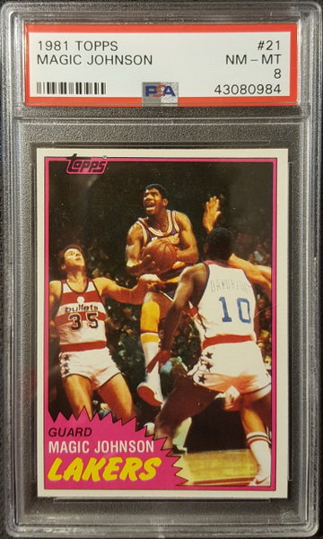 1981 Topps Magic Johnson PSA 8 L.A. Lakers