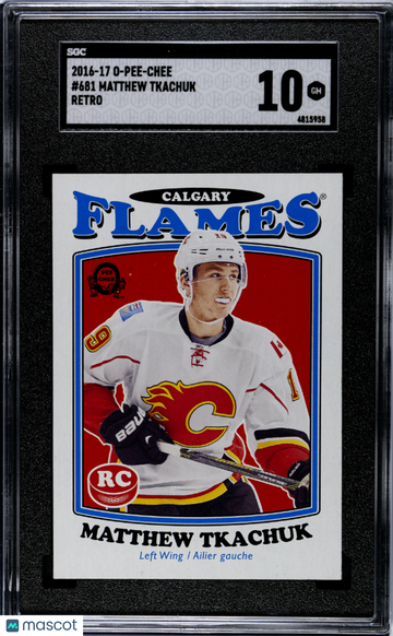 2016-17 O-Pee-Chee Matthew Tkachuk #681 Retro Rookie SGC 10
