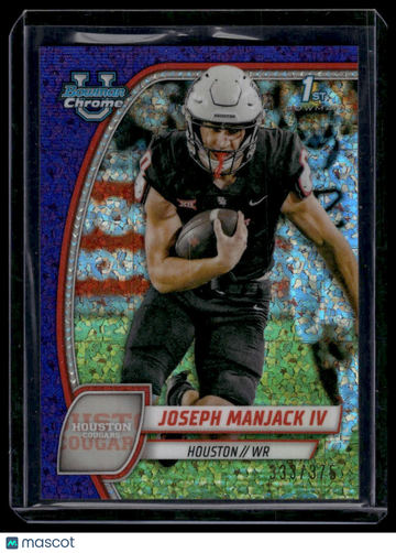 2024 Bowman University Chrome Joseph Manjack IV #107 Purple Mini-Diamond Refractor SN