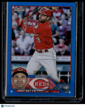 2023 Topps Chrome Joey Votto #190 Blue Refractor SN