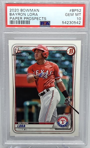 2020 Bowman Prospects #BP 52 Bayron Lora PSA 10