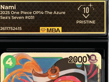 2025 One Piece OP14-The Azure Sea's Seven Nami 10.5 MBA 10 #031