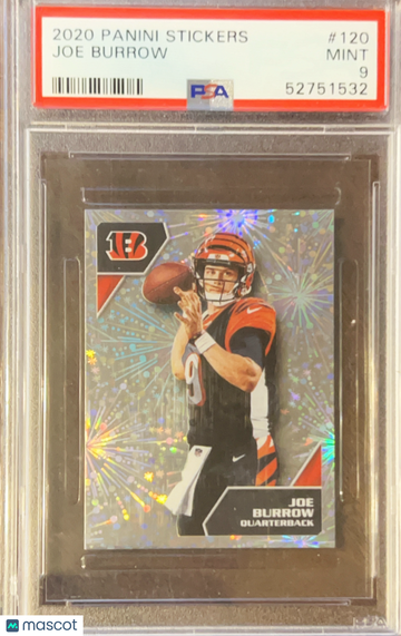 2020 Panini Stickers Joe Burrow #120 PSA 9
