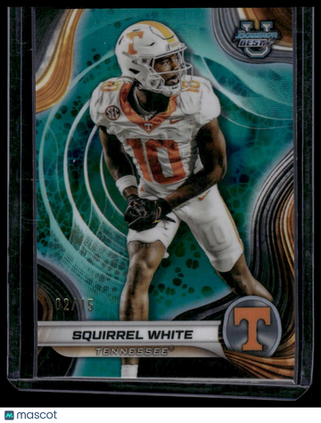 2024 Bowman University Best Squirrel White #70 Teal Refractor /15 SN
