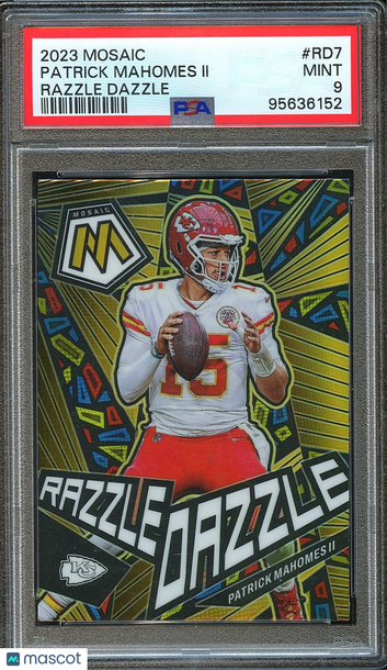 2023 Panini Mosaic Razzle Dazzle Patrick Mahomes II #RD7 Dazzle PSA 9