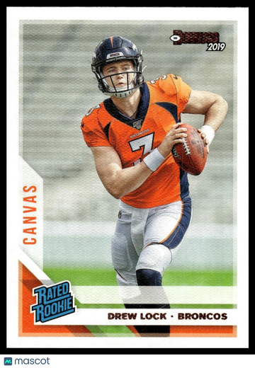 2019 Donruss Drew Lock #303 Rated Rookies Canvas RC