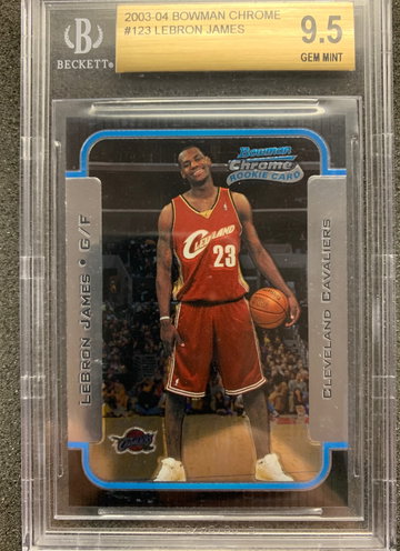 LEBRON JAMES 2003 BOWMAN CHROME ROOKIE BGS 9.5