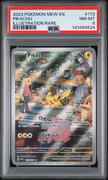 2023 Pokemon Scarlet and Violet 151 Illustration Rare Pikachu #173 PSA 8