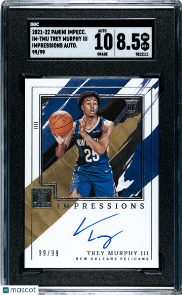 2021 Panini Impeccable Trey Murphy III Impressions Autograph SGC 8.5 Auto 10