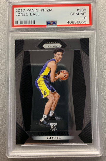 LONZO BALL 2017 PANINI PRIZM ROOKIE PSA 10 GEM MINT