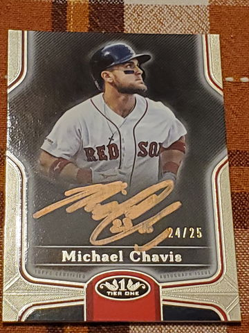 2020 Topps Tier One Michael Chavis Bronze Auto  # 24/ 25