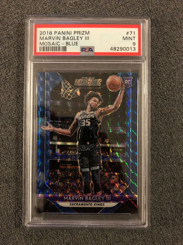 2018 Prizm Mosaic - Marvin Bagley III - Rookie Mosaic Blue PSA 9 Mint