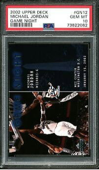 2002 Upper Deck UD Game Night GN12 Michael Jordan Washington Wizards PSA 10 Gem Mint