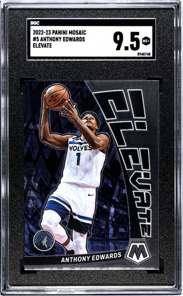 2022-23 Panini Mosaic #5 Anthony Edwards Elevate SGC 9.5