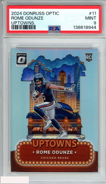 2024 PANINI DONRUSS OPTIC UPTOWNS ROME ODUNZE #11 ROOKIE RC PSA 9 MINT