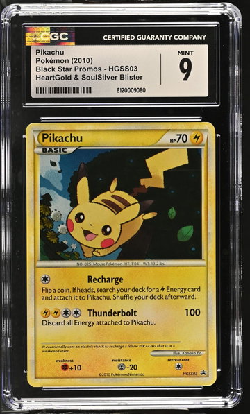 2010 Black Star Promos #HGSS03 Pikachu HeartGold & SoulSilver Blister CGC 9