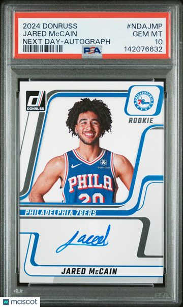 2024 Panini Donruss Next Day Jared Mccain #NDAJMP Autograph PSA 10