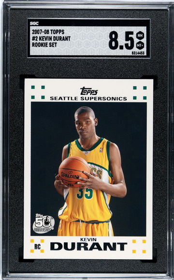 2007 Topps Kevin Durant #2 SGC 8.5