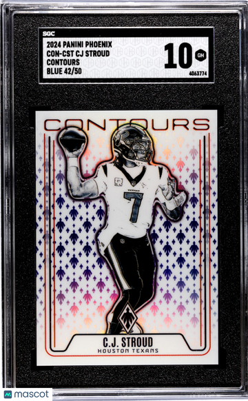2024 Panini Phoenix CJ Stroud #CON-CST Contours Blue SGC 10