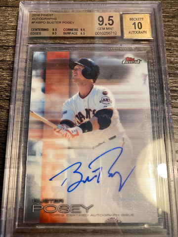 2016 Topps Finest Buster Posey Autograph #FABPO BGS 9.5/10