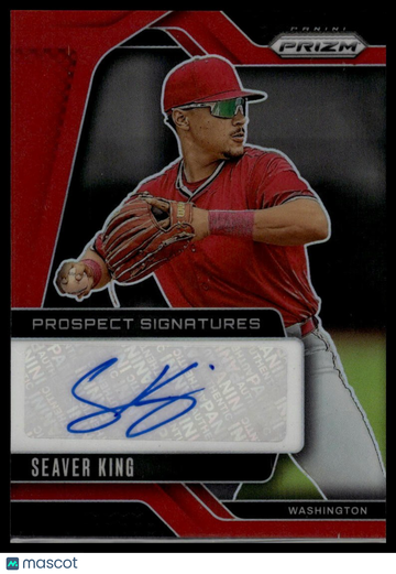 2025 Panini Prizm Seaver King #PS-SK Prospect Signatures Red Prizms SN AU