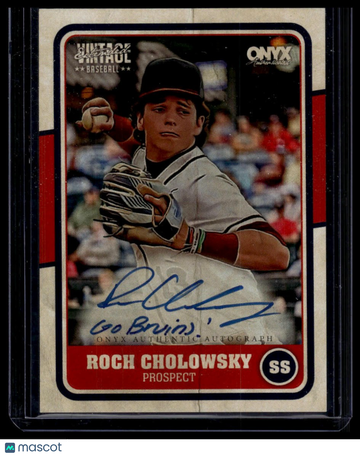 2025 Onyx Vintage Extended Roch Cholowsky #VAROCH Inscribed Autographs /10 AU SN10