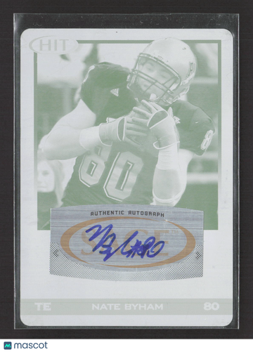 2010 SAGE HIT Football Nate Byham #A88 Cyan Printing Plate Printing Plate One-of-One