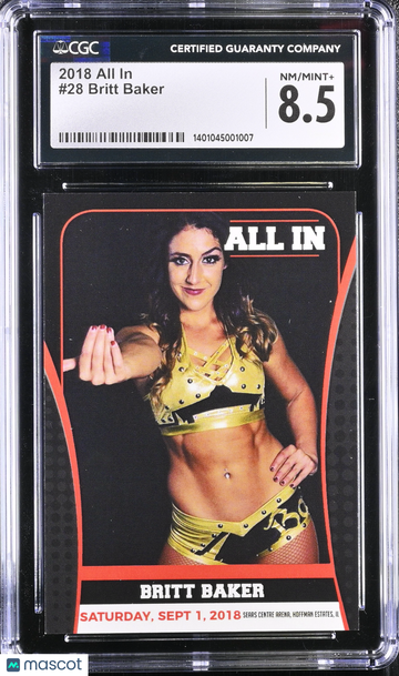 2018 All In Britt Baker #28 CGC 8.5
