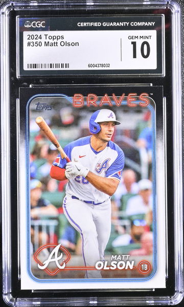 2024 TOPPS MATT OLSON #350 Rookie RC CGC 10