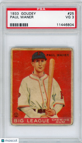 1933 Goudey Paul Waner #25 PSA 3