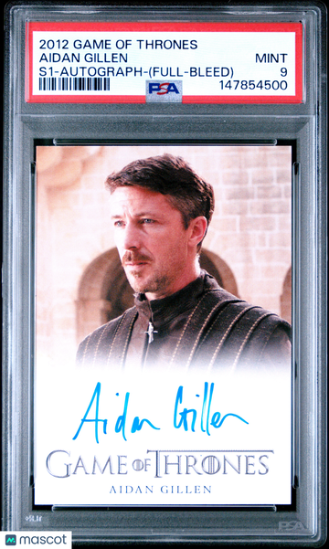 2012 Game Of Thrones Season 1-Autograph Aidan Gillen S1 (Full Bleed) PSA 9