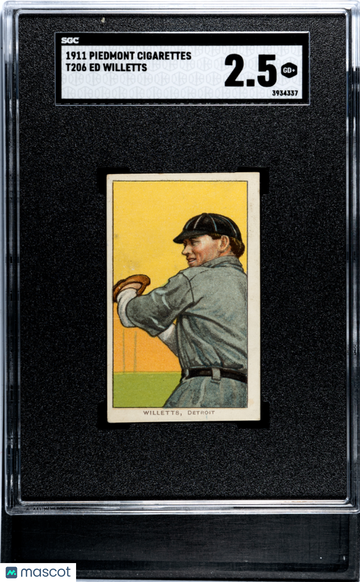 1911 Piedmont Cigarettes (T206) Ed Willetts SGC 2.5