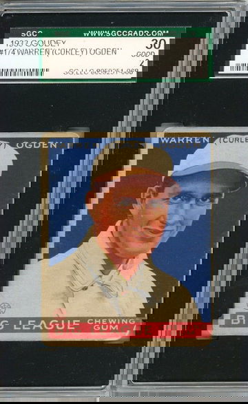 1933 Goudey Warren Curley Ogden #174 SGC 2 P1363