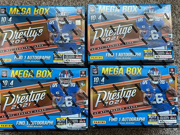2021 Panini Prestige Football NFL Mega Box x4