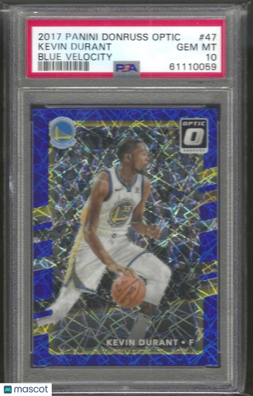 2017 Panini Donruss Optic Kevin Durant #47 Blue Velocity PSA 10