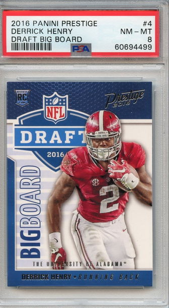 2016 Prestige Draft Big Board #4 Derrick Henry PSA 8
