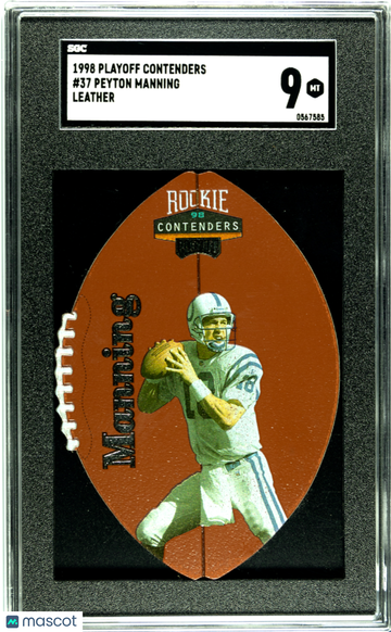 1998 Playoff Contenders Peyton Manning #37 Leather Rookie SGC 9