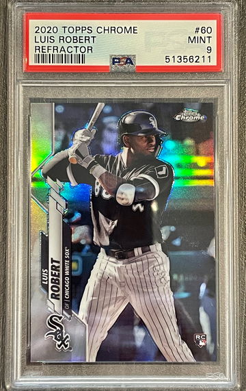 2020 Topps Chrome Luis Robert Refractor #60 RC PSA 9 MINT Chicago White Sox Rookie Card