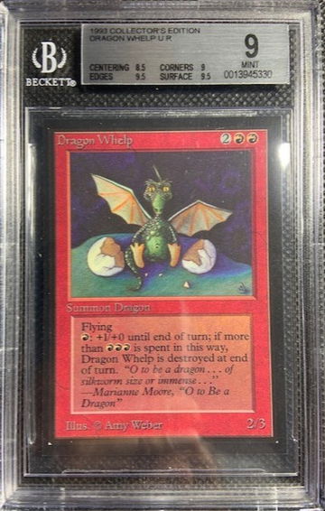 1993 MTG Magic The Gathering Collector's Edition Dragon Whelp U R BGS 9 Mint