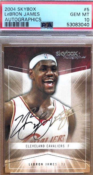 2004 Skybox Autographics LeBron James #5 PSA 10 GEM MINT