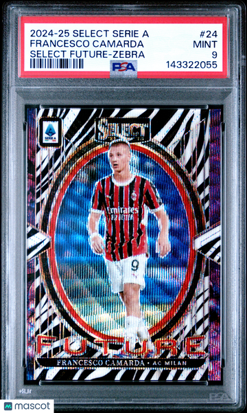 2024-25 Panini Select Serie A Select Future Francesco Camarda #24 Zebra PSA 9