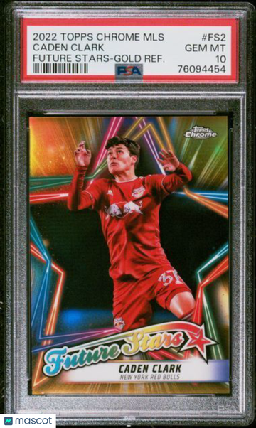 2022 Topps Chrome MLS Future Stars Caden Clark #FS2 Gold Refractor PSA 10
