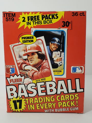 1981 fleer baseball 38 pack box