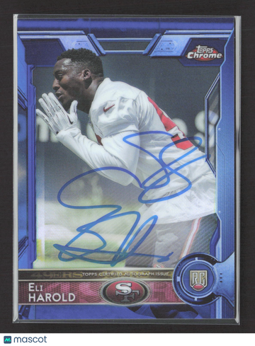 2015 Topps Chrome Eli Harold #158 Blue Refractor